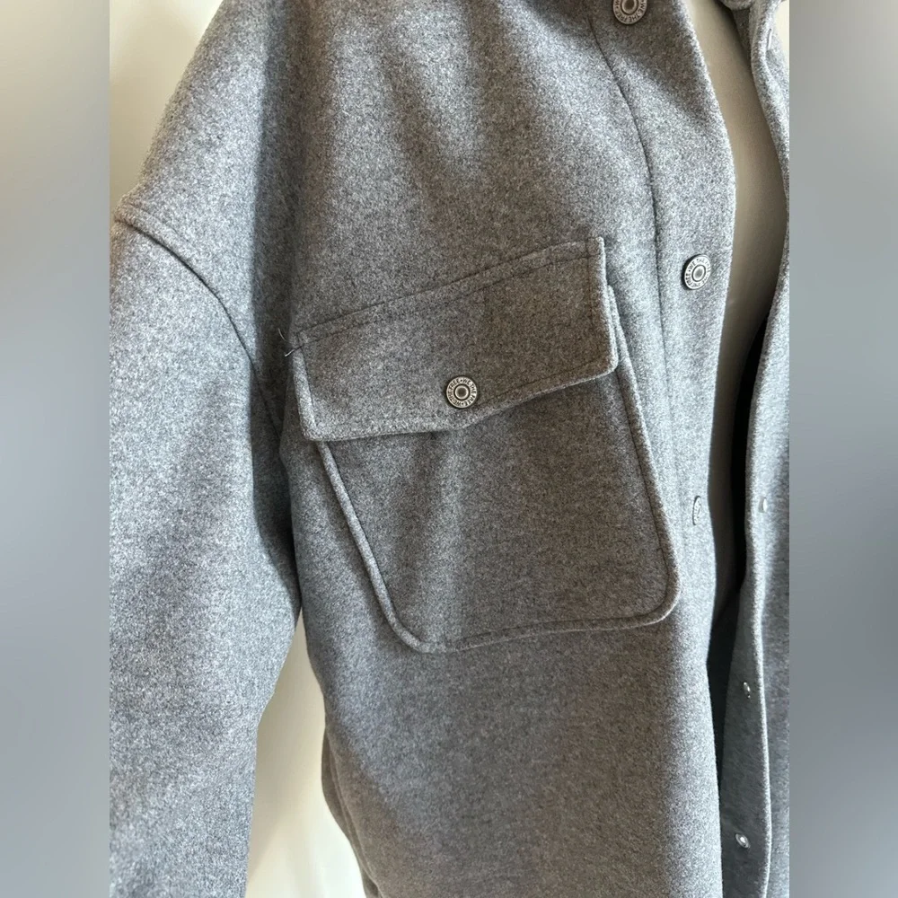 NWOT We The Free Gray Lola Shirt Jacket - XL